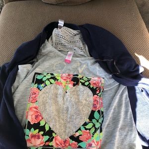 Very cute tank with a long cardigan set